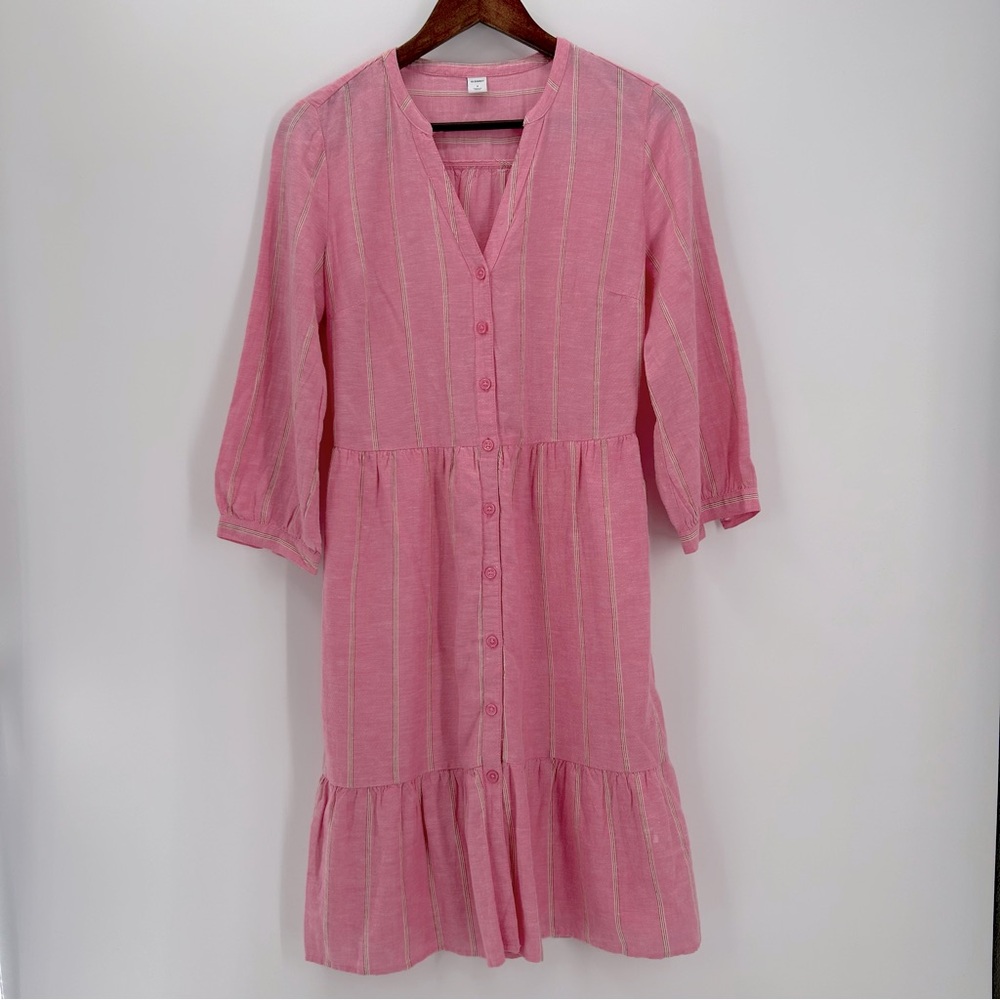 Old navy pink stripe dress, size small